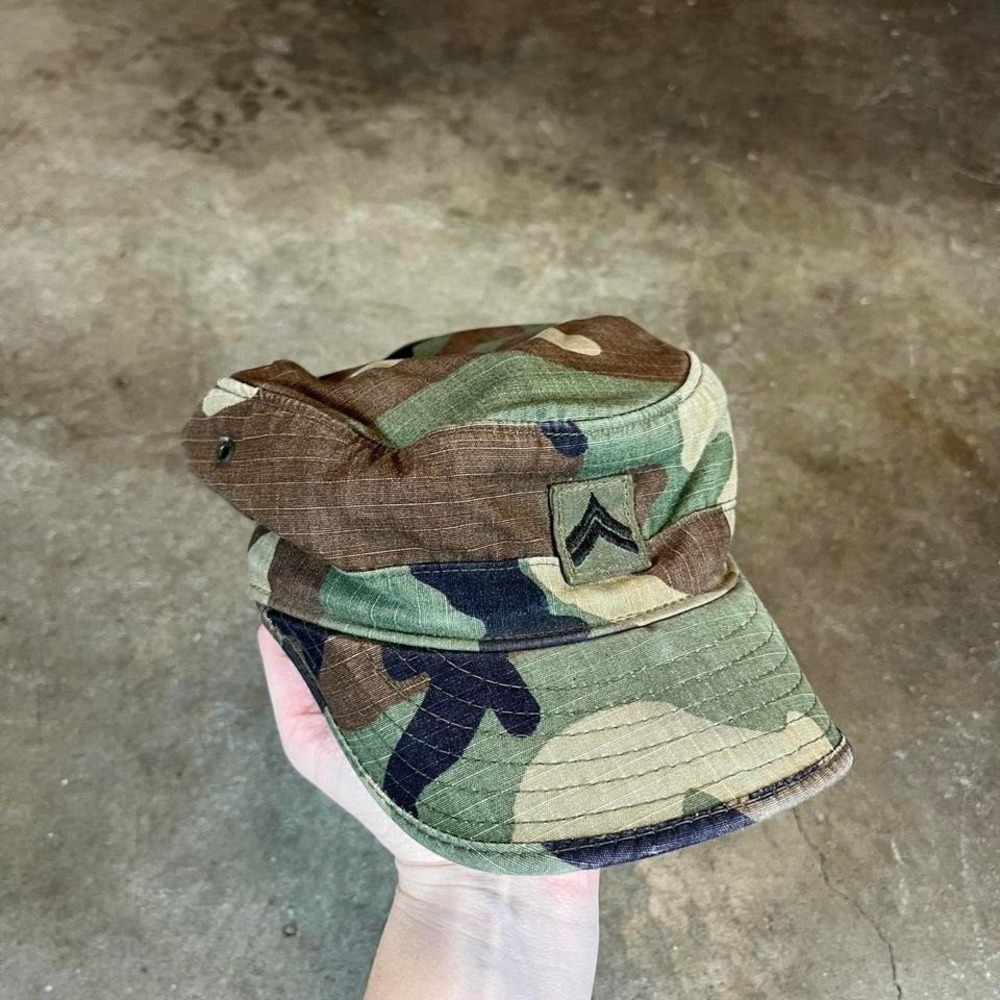 US Military Camouflage Patrol‎ Cap Rank Insignia Woodland Camo Hat